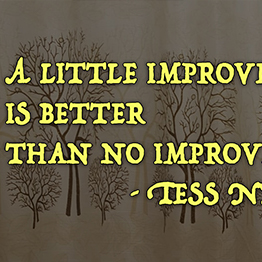 A little improvement is better than no improvement - Tess Nyman